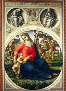 Signorelli - Madonna col Bambino tra ignudi